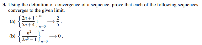 Solved 00 3. Using the definition of convergence of a | Chegg.com