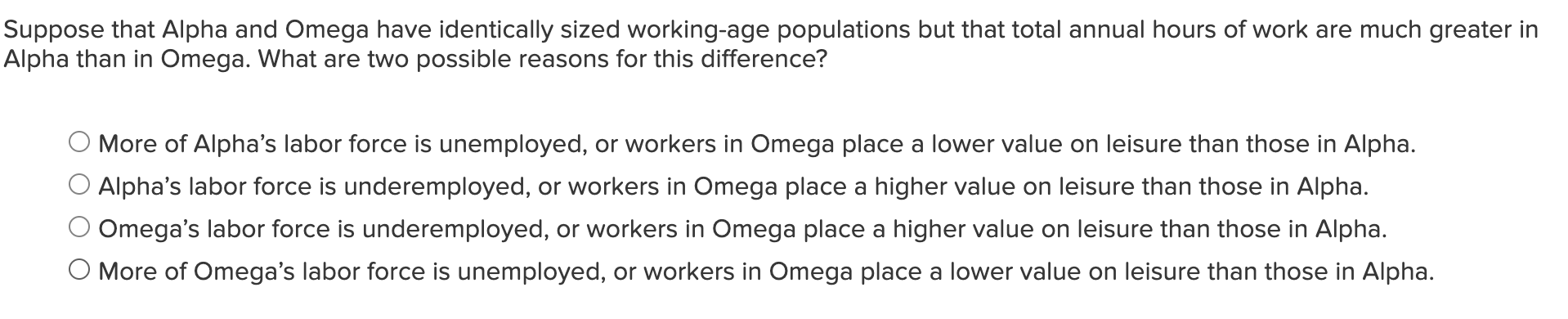 Solved Suppose that Alpha and Omega have identically sized | Chegg.com