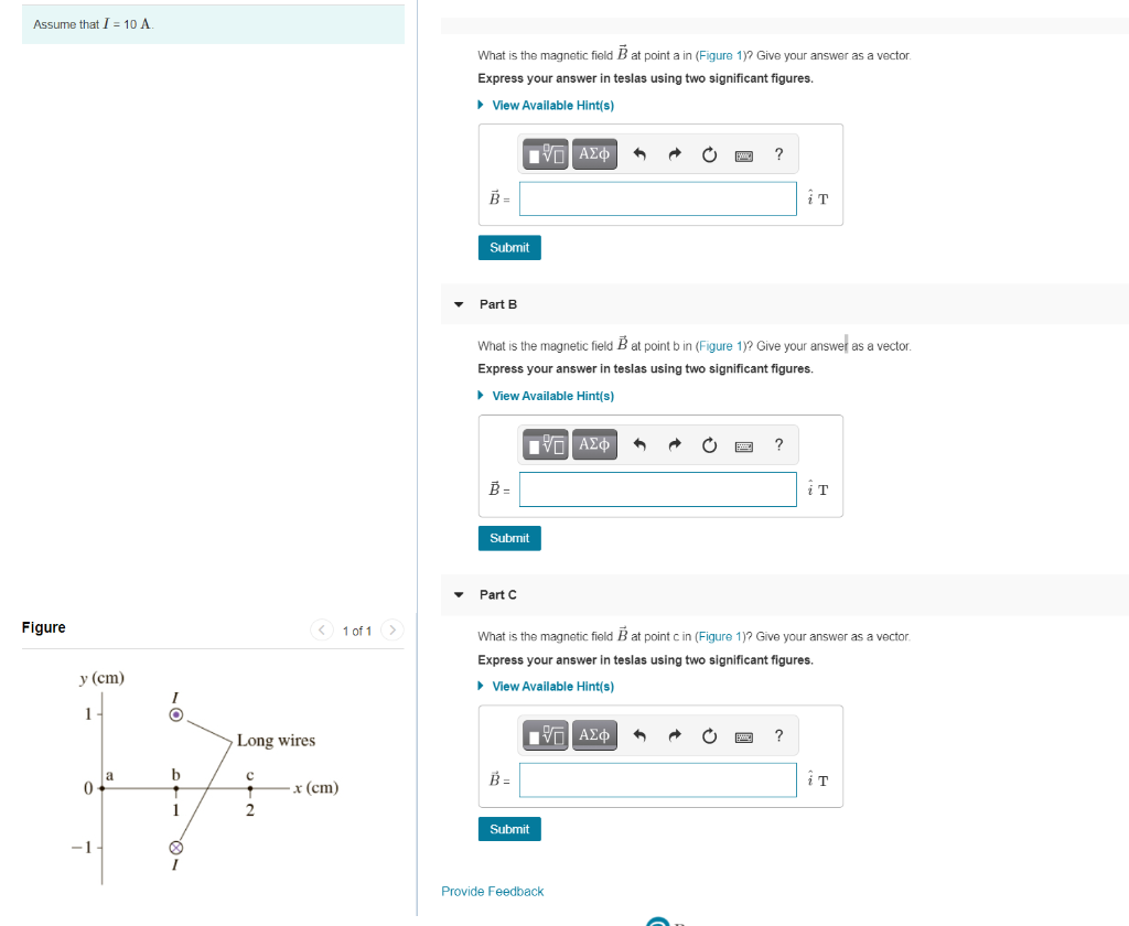 Solved Assume That I = 10 A. What Is The Magnetic Field B At | Chegg.com