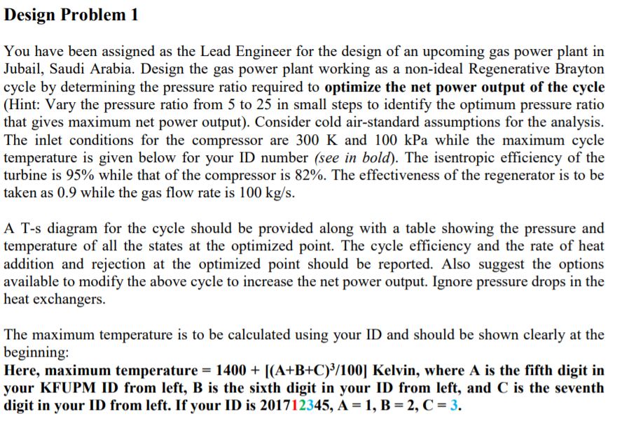 Solved Design Problem 1 You have been assigned as the Lead | Chegg.com