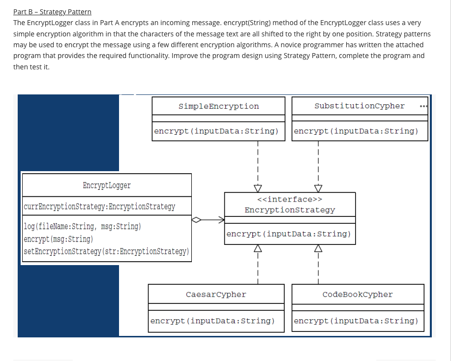 Solved Part A - Decorator Pattern Exercise An application | Chegg.com