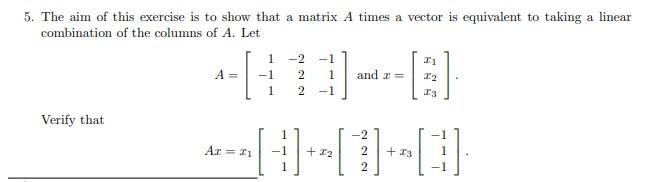 Solved 5. The aim of this exercise is to show that a matrix | Chegg.com