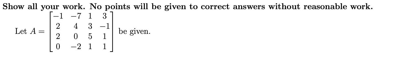 Solved Show all your work. No points will be given to | Chegg.com