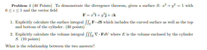 Solved Problem 4 (40 Points) To demonstrate the divergence | Chegg.com