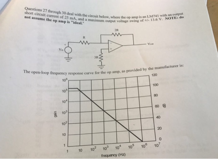 Solved Questions 27 through 30 deal with the circuit below, | Chegg.com
