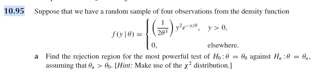 Solved 10.95 Suppose that we have a random sample of four | Chegg.com