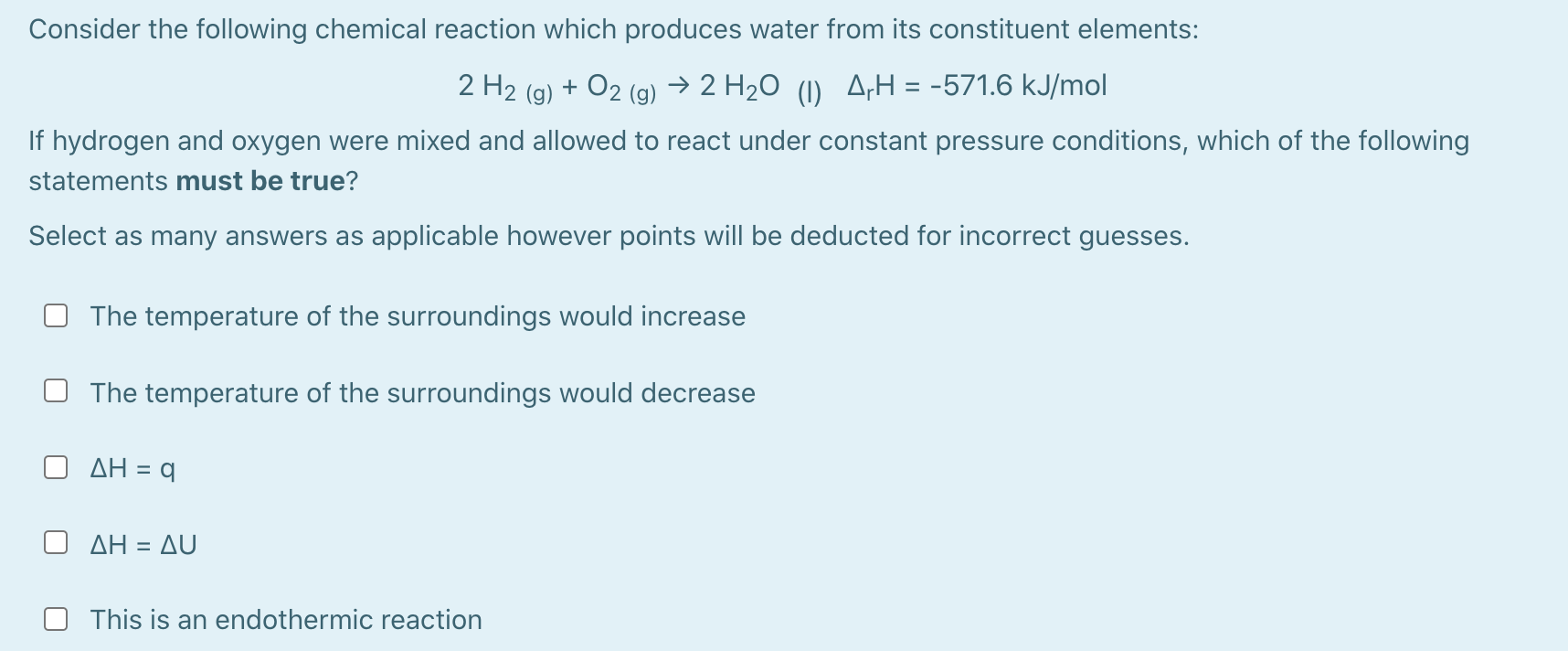 Solved Consider the following chemical reaction which | Chegg.com