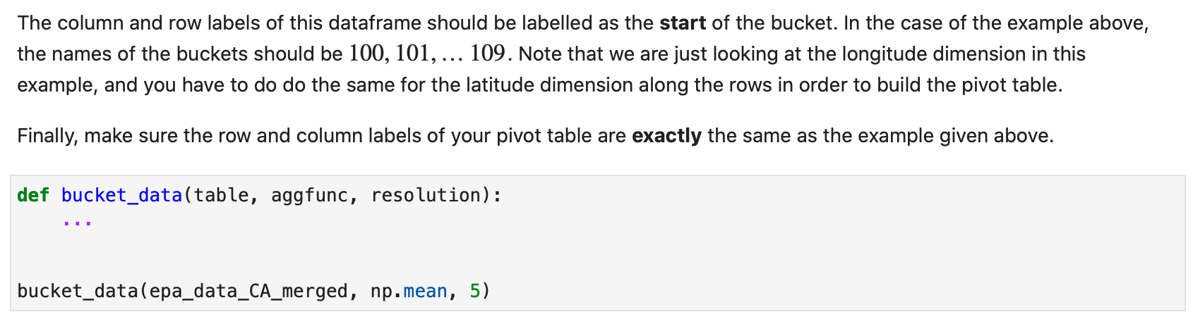 The column and row labels of this dataframe should | Chegg.com