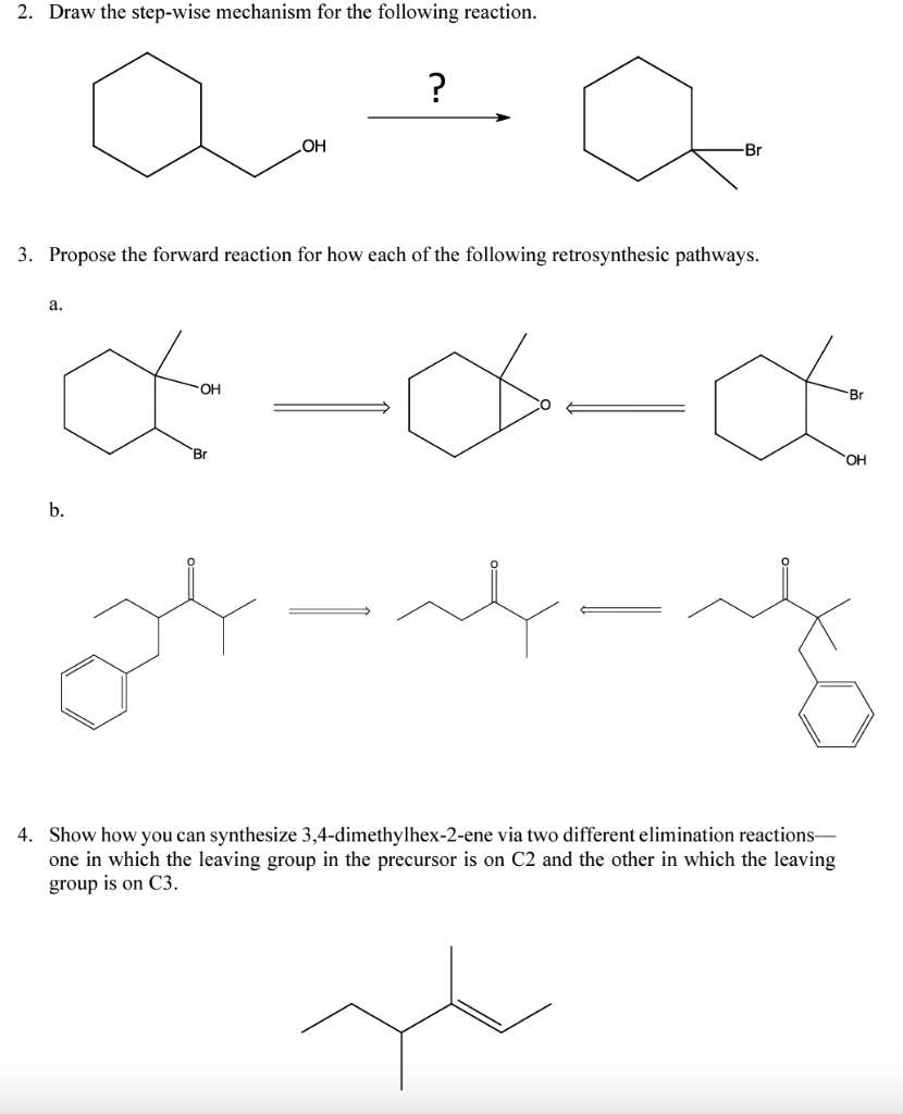 Solved 3. Propose the forward reaction for how each of the | Chegg.com