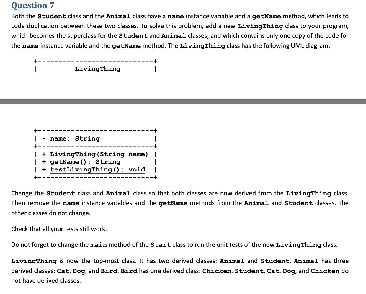 Solved Question 1 Create a class a class Cat with the | Chegg.com