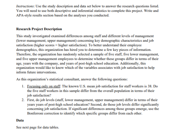 Solved Conduct the statistical test by HAND but type out | Chegg.com