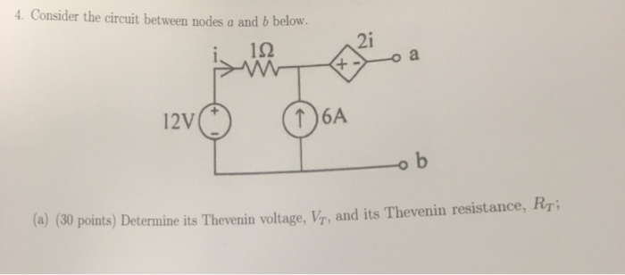 Solved 4. Consider the circuit between nodes a and b below. | Chegg.com