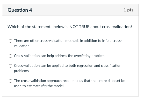 Solved Which Of The Statements Below Is NOT TRUE About | Chegg.com