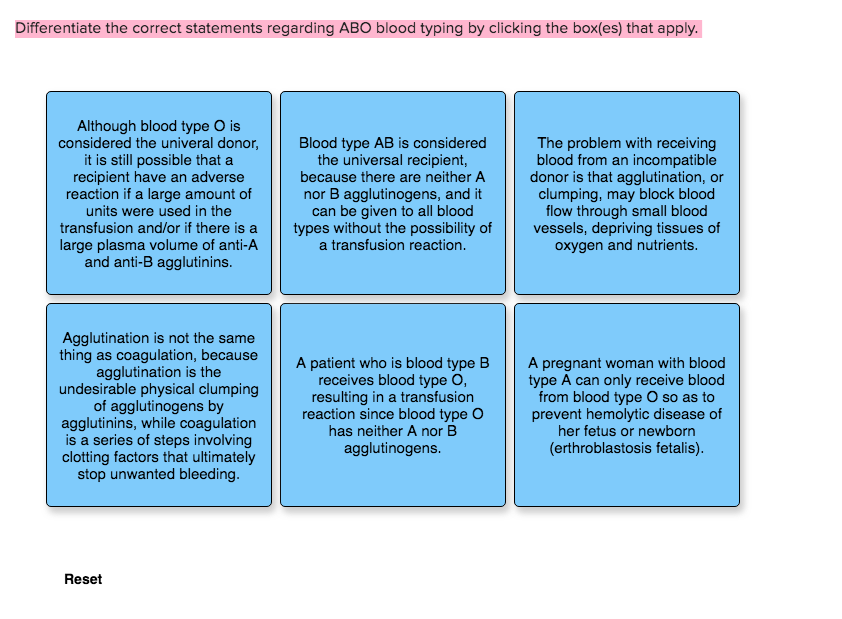 Solved Differentiate The Correct Statements Regarding Abo Chegg Com