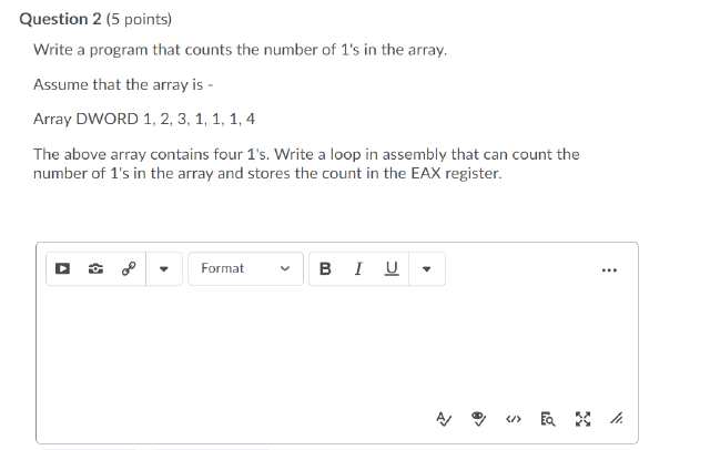 Solved Question 2 (5 points) Write a program that counts the | Chegg.com
