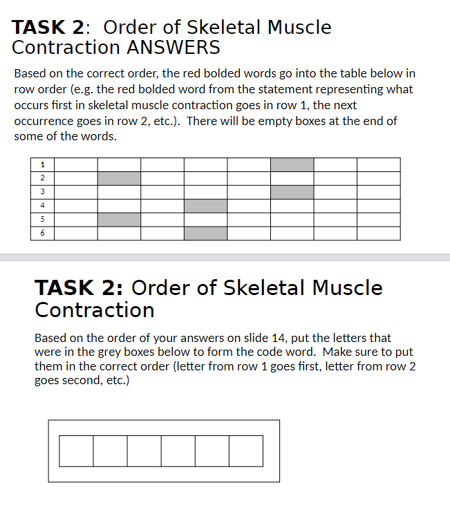 Solved Instructions - TASK 2: Order of Skeletal Muscle | Chegg.com