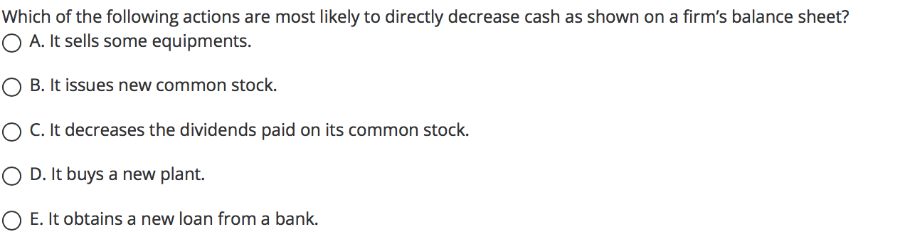 Solved Which of the following actions are most likely to | Chegg.com