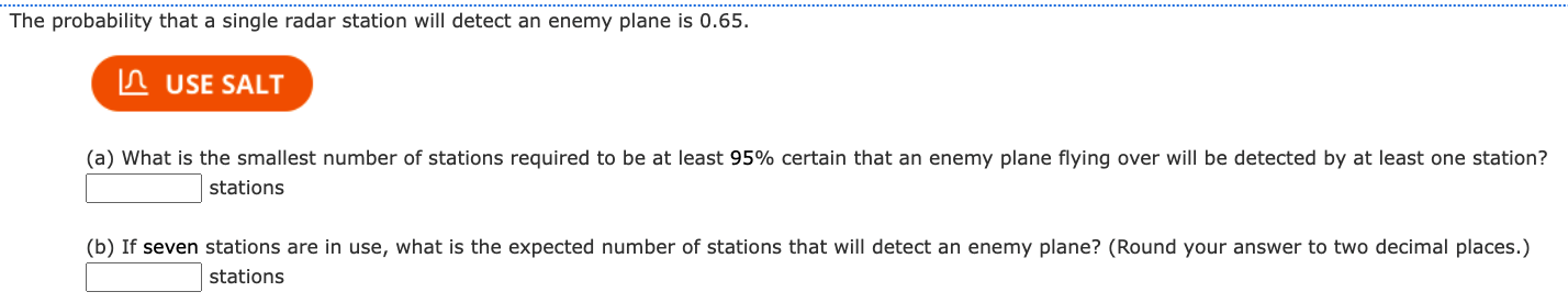 Solved The probability that a single radar station will | Chegg.com