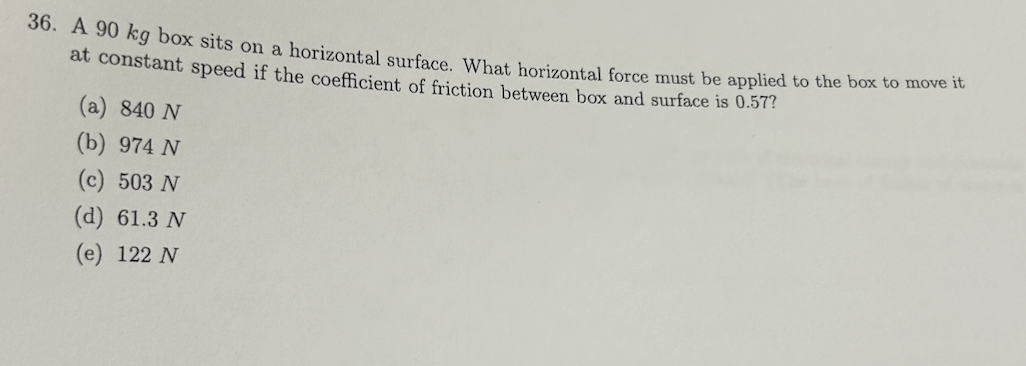 Solved A 90kg ﻿box sits on a horizontal surface. What | Chegg.com
