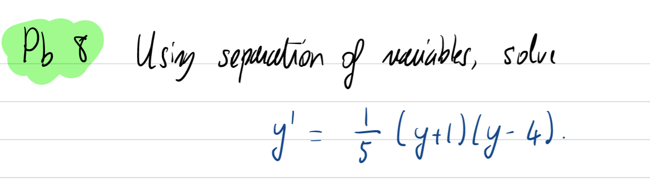 Solved Pb 8 Using Sepacation Of Variables Solve Chegg