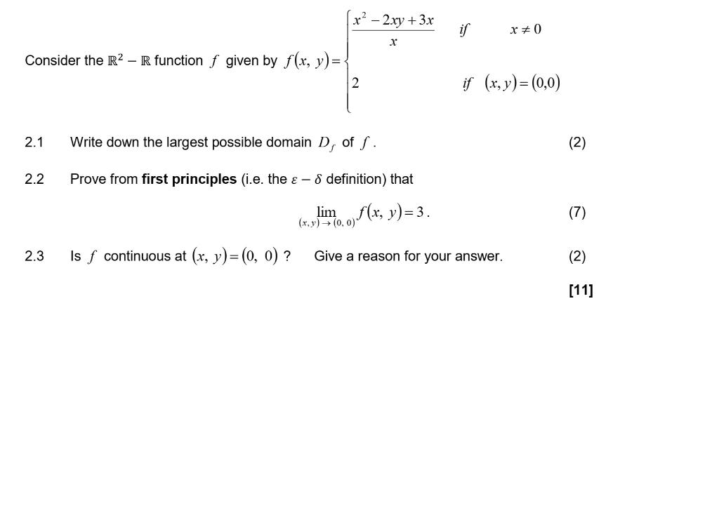 Solved Consider the R2−R function f given by | Chegg.com