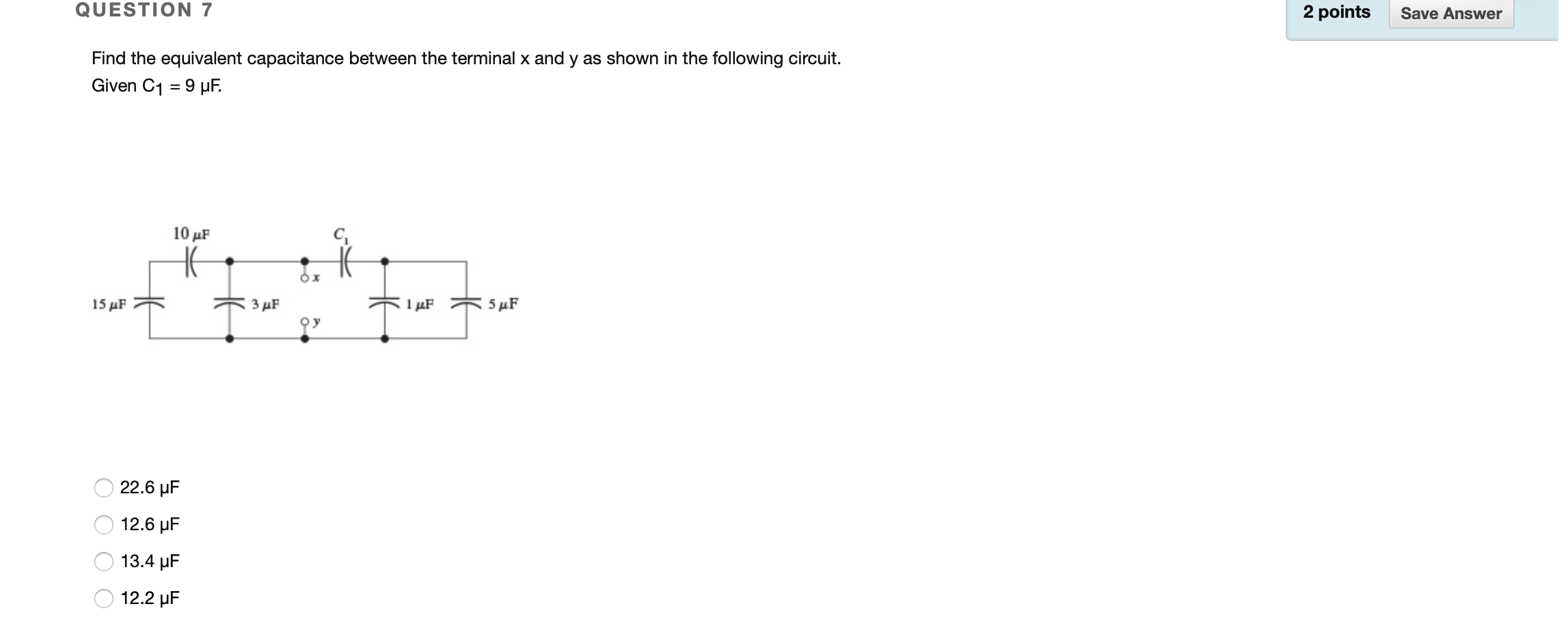 Solved QUESTION 7 2 points Save Answer Find the equivalent | Chegg.com