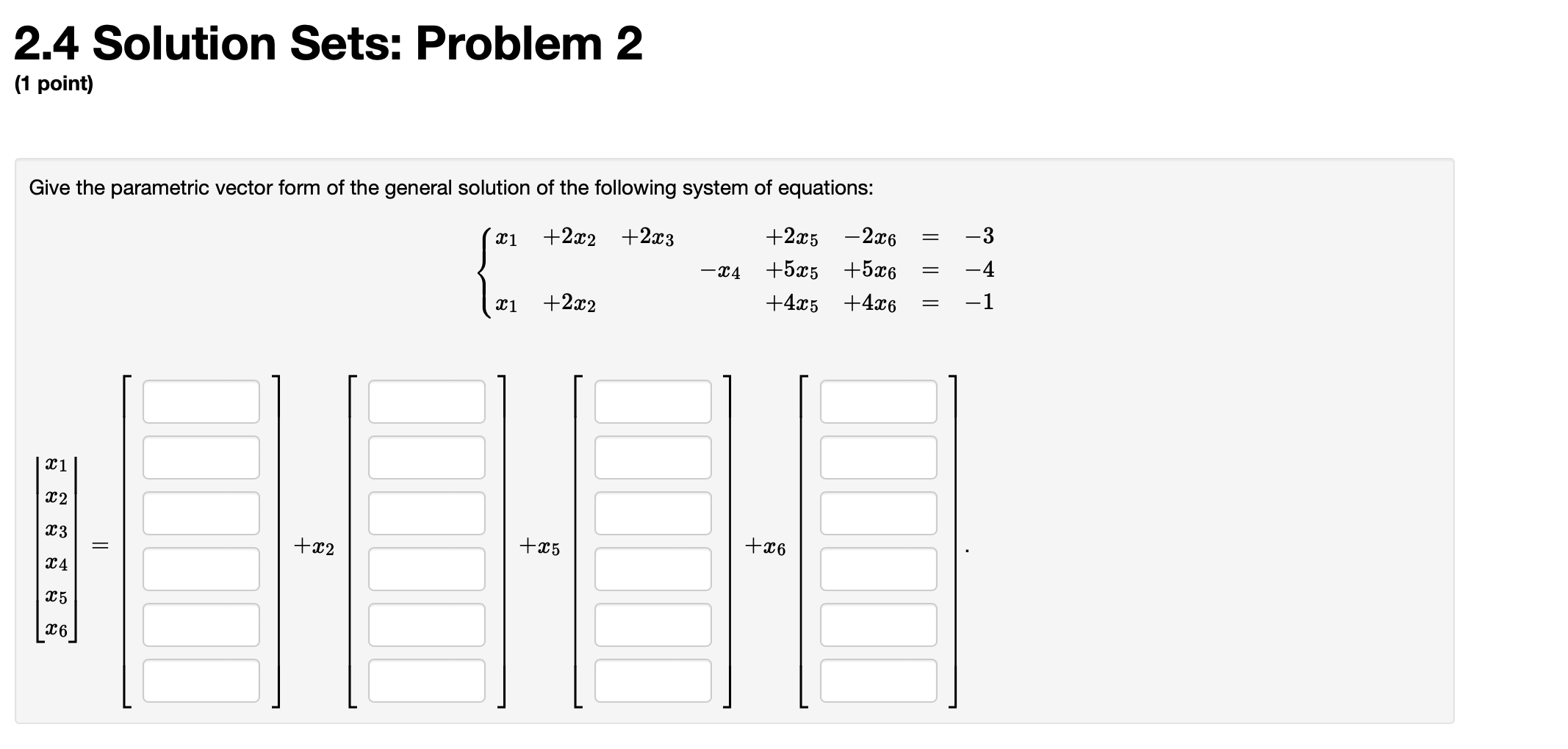 Solved 2.4 Solution Sets: Problem 2 (1 Point) Give The | Chegg.com