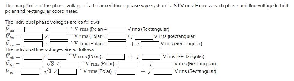 Solved The magnitude of the phase voltage of a balanced 