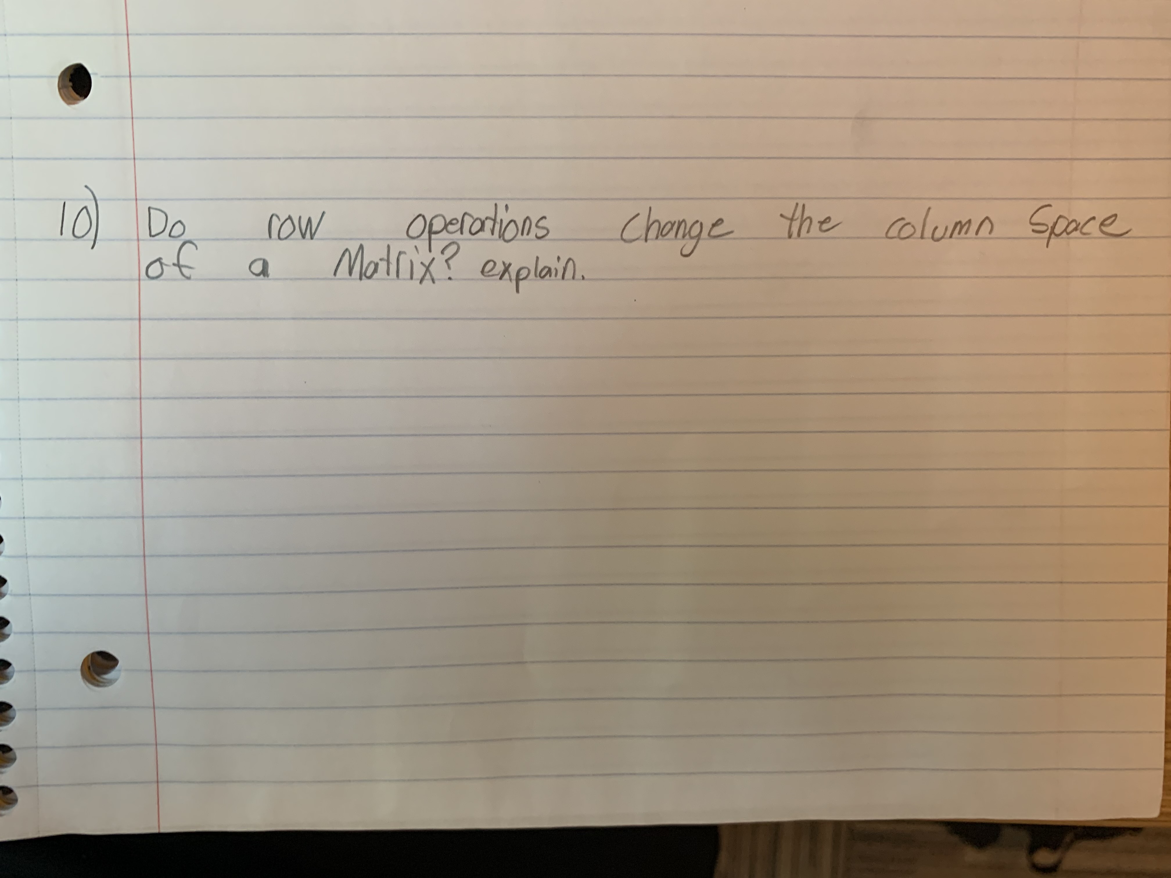 Solved Do row operations change the column space of a Chegg