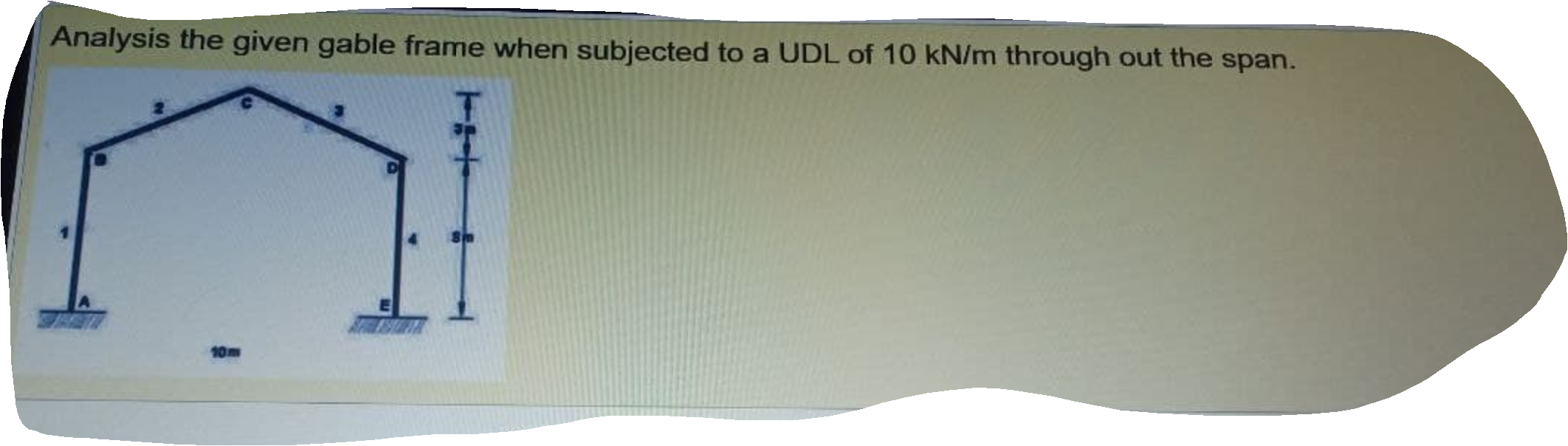 Solved Analysis the given gable frame when subjected to a | Chegg.com