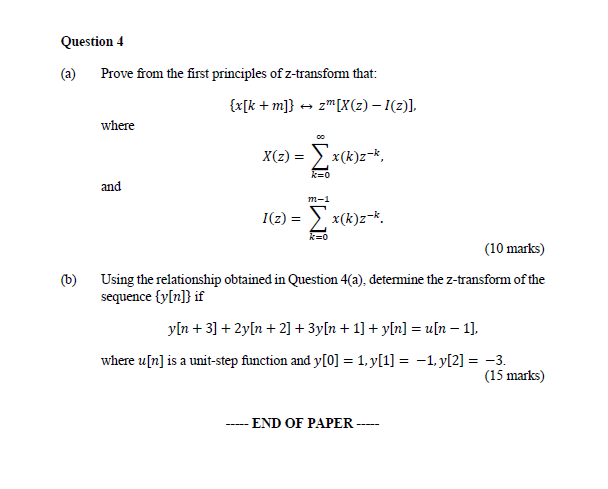 Solved Question 4 (a) Prove from the first principles of | Chegg.com