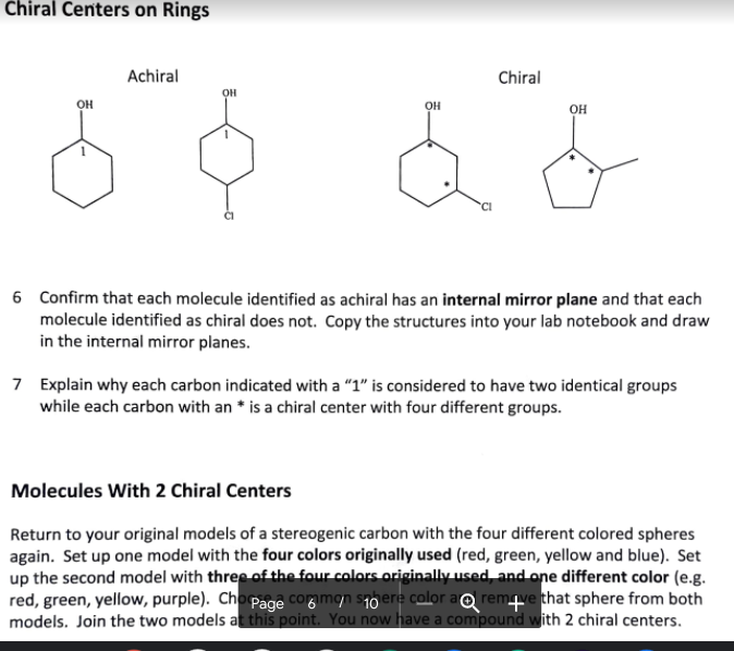 Solved Chiral Centers On Rings Achiral Chiral он он OH он 56 | Chegg.com