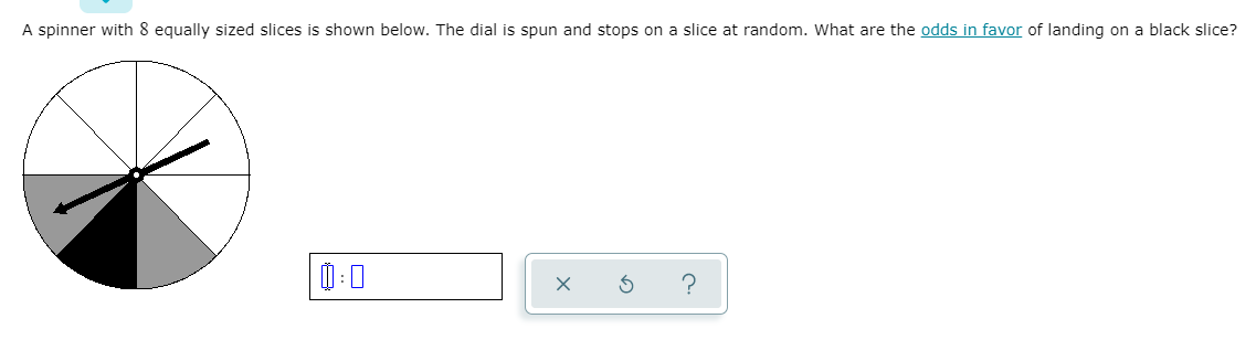 Solved A spinner with 8 equally sized slices is shown below. | Chegg ...