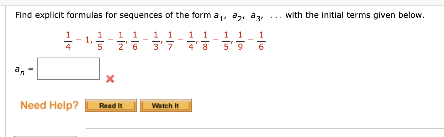 Solved Find Explicit Formulas For Sequences Of The Form 0389