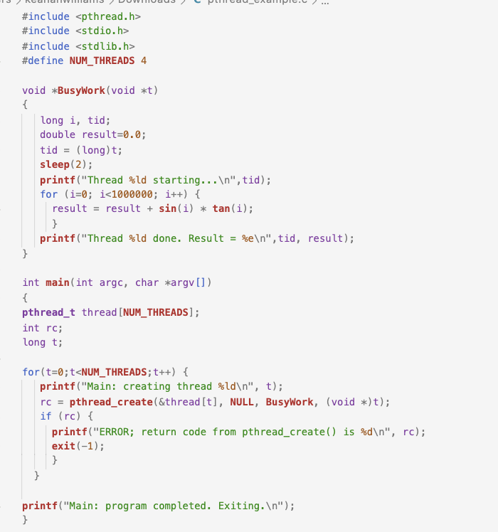 Modify the code so as: (I) Each thread has a | Chegg.com