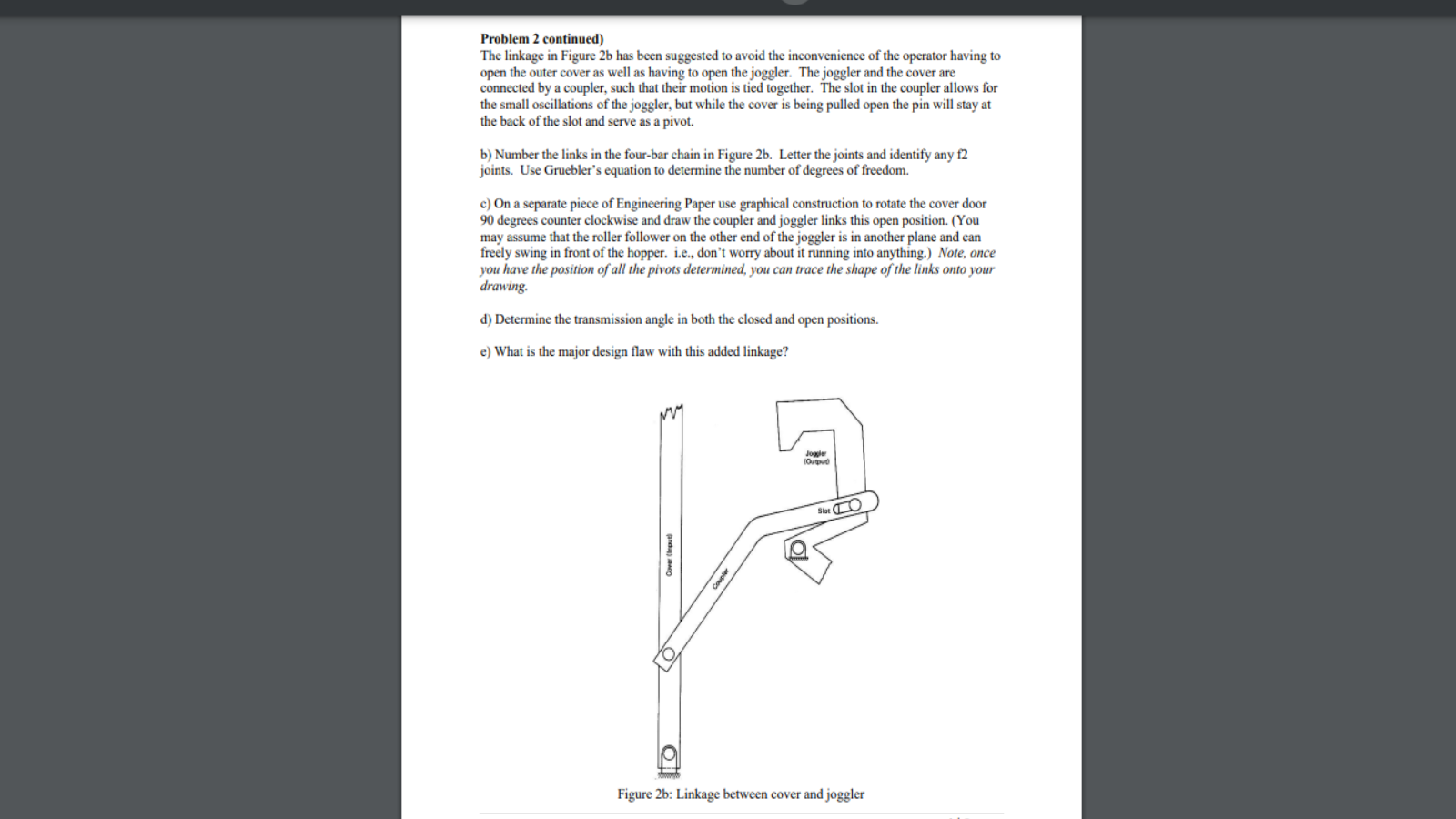 Problem 2) Figure 2 show a schematic diagram of a | Chegg.com