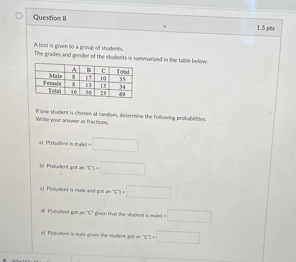 Solved A test is given to a group of students. The grades | Chegg.com