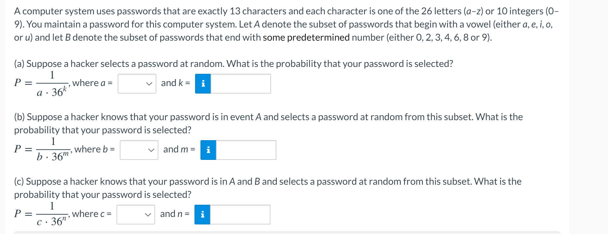 Solved A computer system uses passwords that are exactly 13 | Chegg.com