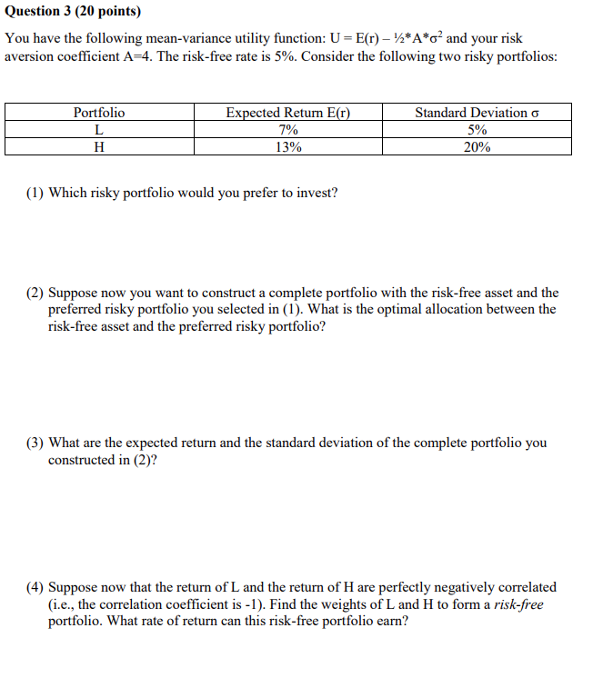 Solved Questions – 3 (20 points) a) You have the following