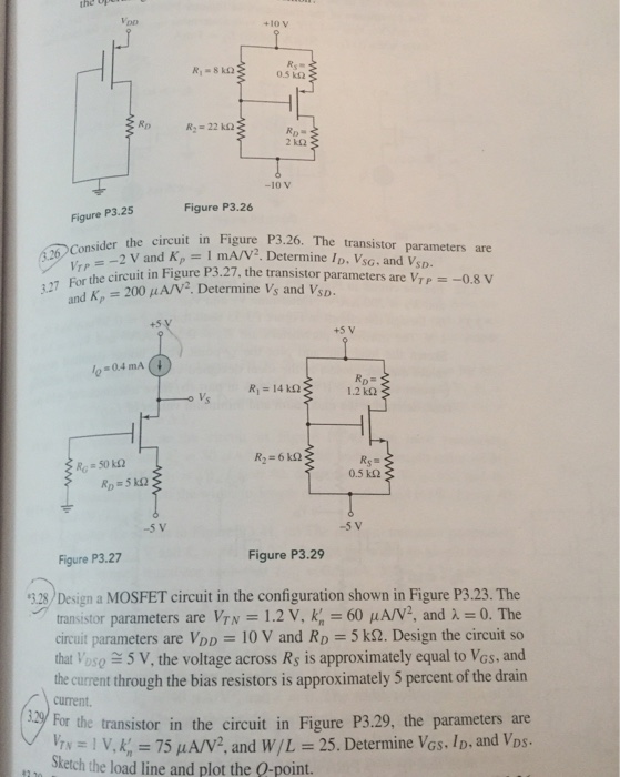 Solved Consider the circuit in Figure P3.26. The transistor | Chegg.com