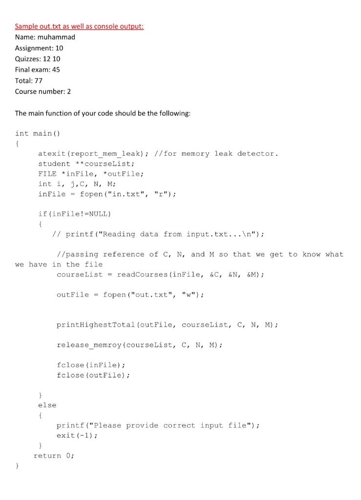 Solved COP 3502- Lab 1 on Dynamic Memory Allocation In this | Chegg.com