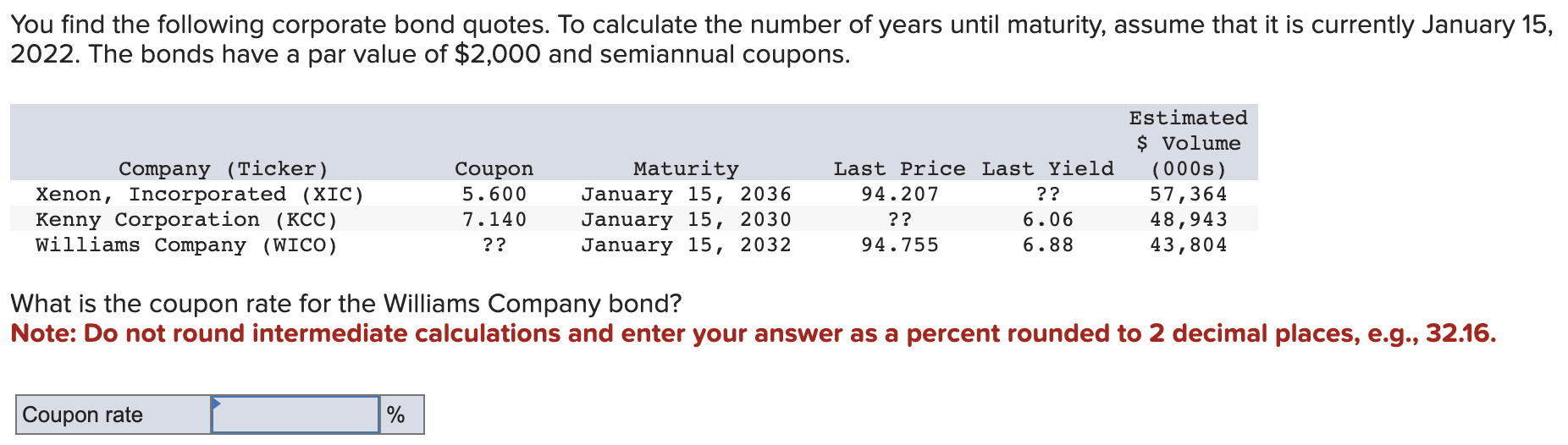 Solved You find the following corporate bond quotes. To