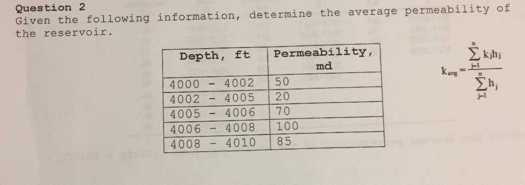 Solved Question 2 Given the following information, determine | Chegg.com