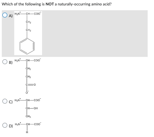Solved Which of the following is NOT a naturally-occurring | Chegg.com