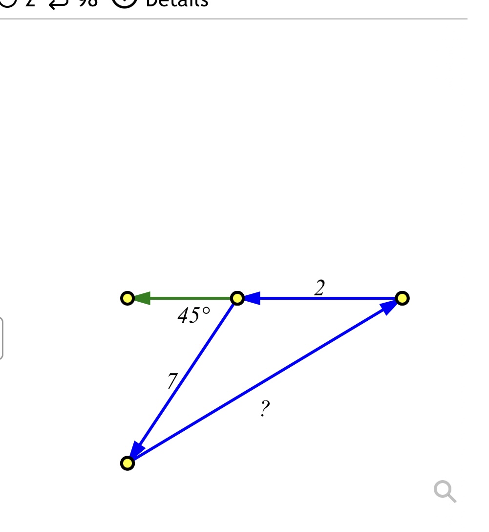 Solved Amelia leaves home and walks 2 miles west then 7 Chegg com