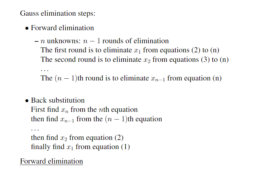 Solved Write A Simple Function Gauss_Elimination () Using | Chegg.com