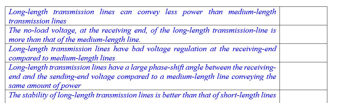 Solved Long-length transmission lines can convey less power | Chegg.com