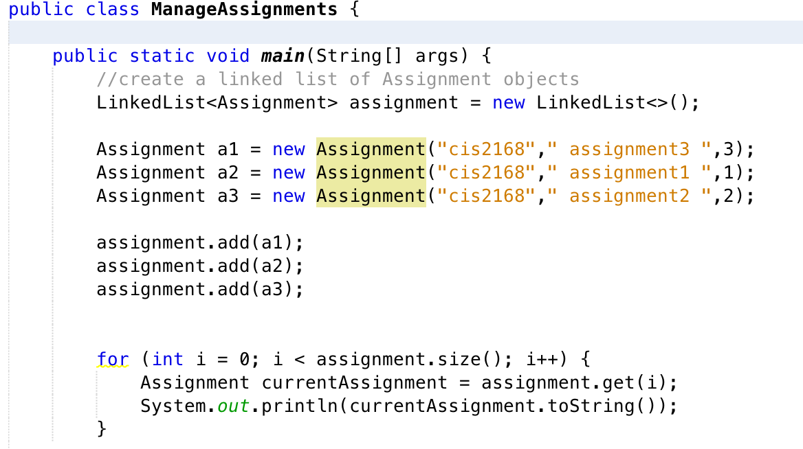 Solved For my assignment I need to write a method that puts | Chegg.com