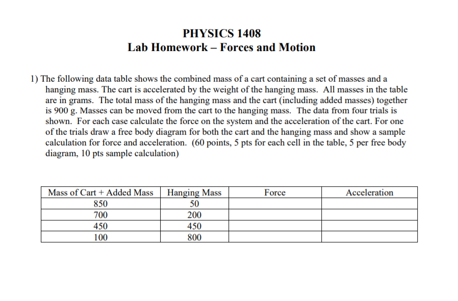 Force and motion homework answers picture