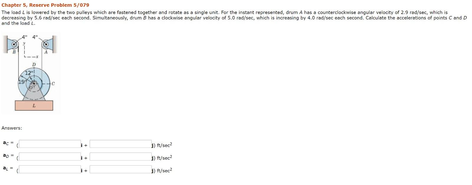 Solved Chapter 5, Reserve Problem 5/079 The Load L Is | Chegg.com